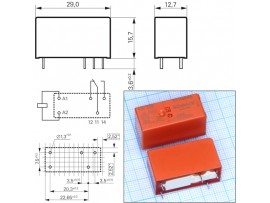 Реле 48VDC RT114048 1С 12A/250VAC