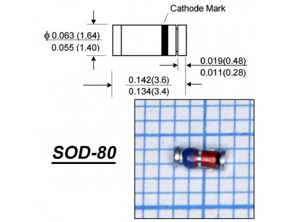 BZV55C20 (Стабил.20V/0,5W) smd