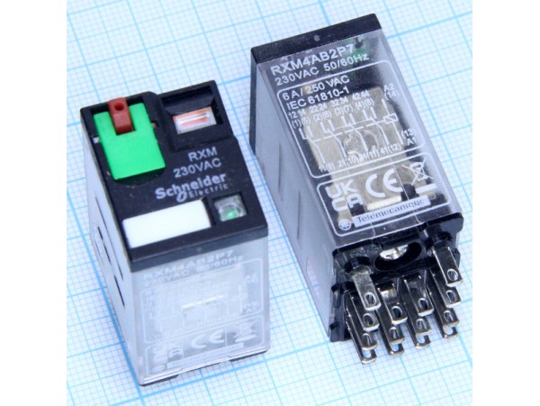 Реле 230VAC RXM4AB2P7 4C 6A/250V