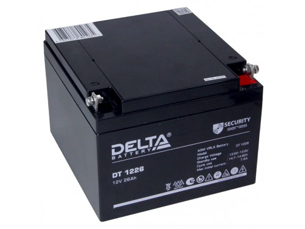 Аккумулятор 12V/26Ah DT1226 (125х175х166) DELTA