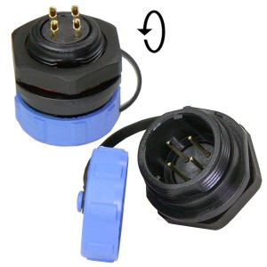 OL1712/P4 вилка 4pin на блок герметичная