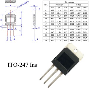 BTA100-1200B симистор ITO-247 Ins