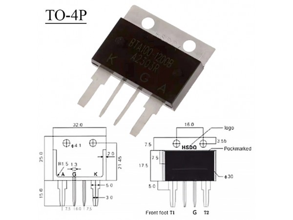 BTA100-1200B симистор TO-4P