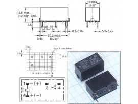 Реле 24VDC G6B-1174P-FD-US 1A 5A/250VAC