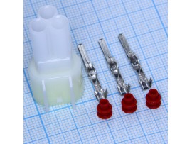 DJ7031Y-2.3-11 вилка а/м 3pin влагозащищенная