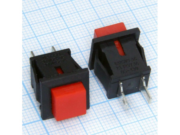 PBS-15B 250V/1A off-(on) кнопка красная