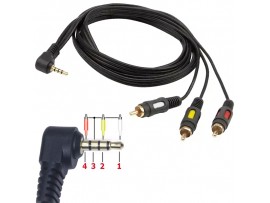 Шнур 3,5/3RCA шт/шт 4контакта 1,5м земля 3pin GOLD