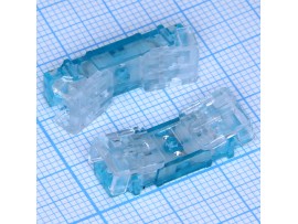 Скотчлок для витой пары 2х1, 50шт, 0,4-0,9 мм2, синий