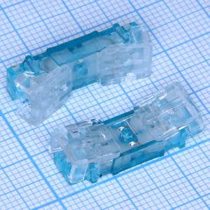 Скотчлок для витой пары 2х1, 50шт, 0,4-0,9 мм2, синий