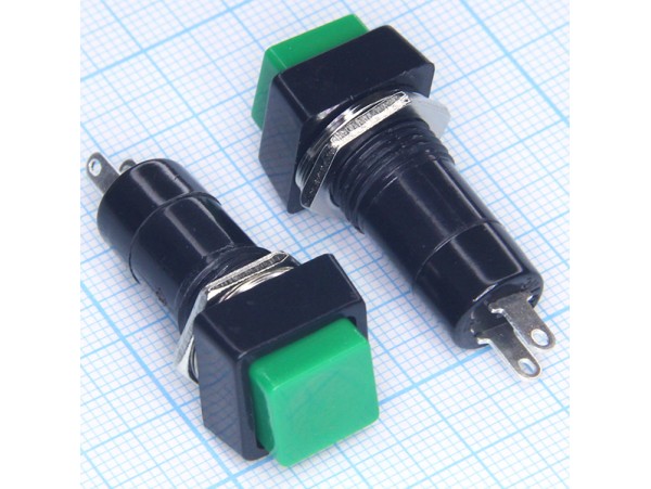 PBS-12A 250V/1A on-off зеленая кнопка