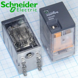 Реле 24VDC RXM2LB2BD 2C 5A/250VAC