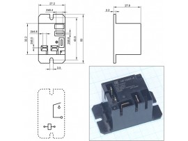 Реле 12VDC HF105F-4/012D1HSTF 1A 30A/240VAC