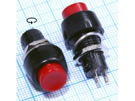 DS-450 250V/2A off-(on) NO красная кнопка