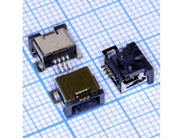 Mini USB 4 pin MN-4P гнездо под пайку