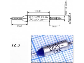 TZ D-121-10A Термопредохранитель