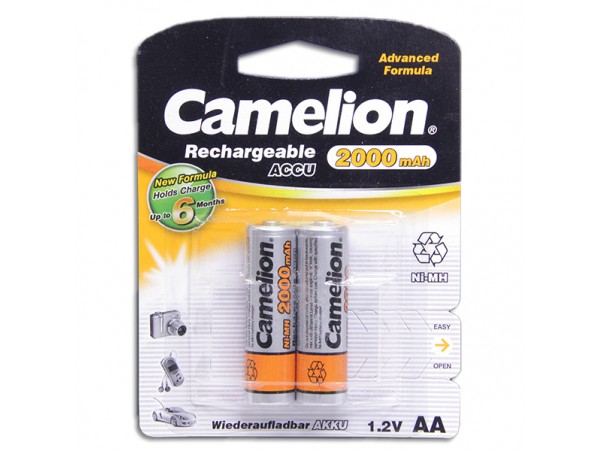 Аккумулятор 1,2V/2000 R06 NIMH Camelion (d=14;L=50)