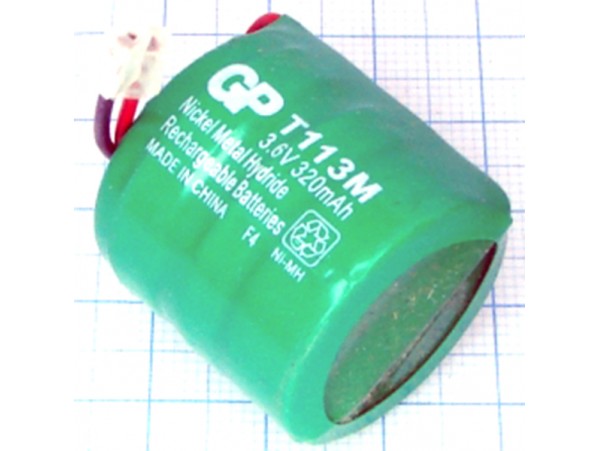 Аккумулятор 3,6V/320Столб.4(3*d=25;h=9)GP NIMH(T113M)