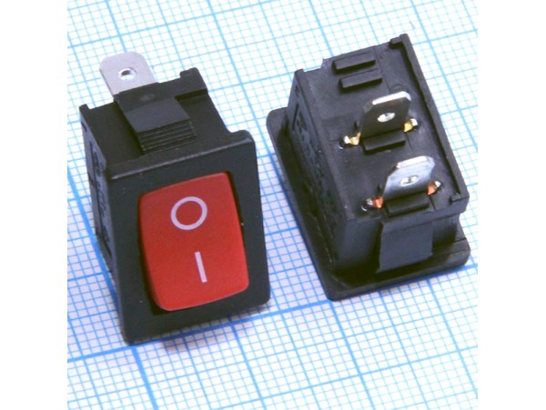 SC-768R 250V/6A on-off красный переключатель