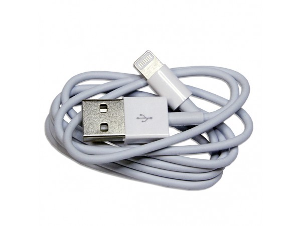 USB кабель для iPhone 5/6/7 белый 1м  REXANT