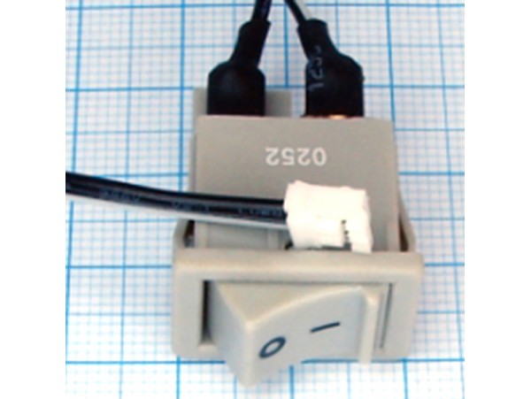 PC 250V/6A on-off со жгутом серый переключатель