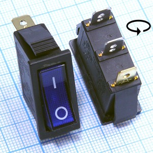 SC-791B 250V/15A on-off синий переключатель