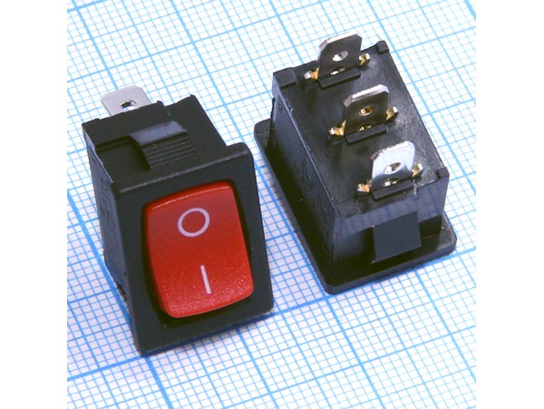 SC-768R 250V/6A on-on красный переключатель
