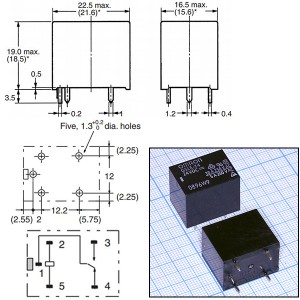 Реле 24VDC G5LE1424DC 1C 10A/250VC