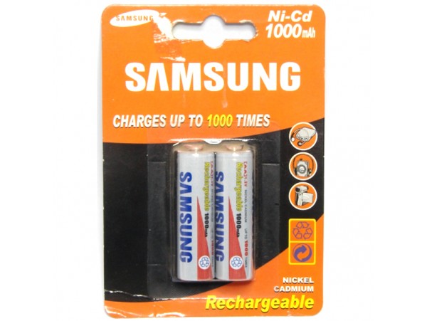 Аккумулятор 1,2V/1000 R06(d=14;L=50)NICD Samsung