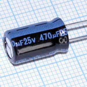 Конд.470/25V 0814 105°С Jamicon