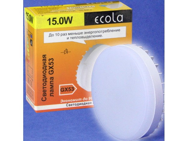 Лампа 220V 15W GX53 LED 27x75