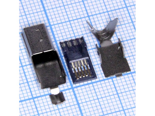 Mini USB Шт.MUBS-05PNO на кабель без корпуса