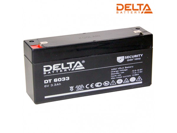 Аккумулятор 6V/3,3Ah DT6033 125х33х60