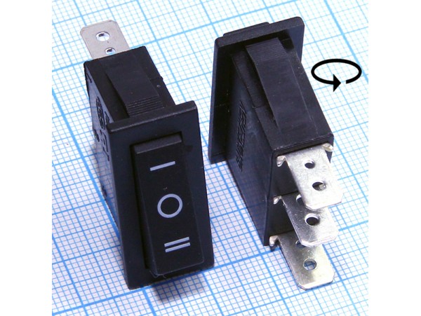 KCD3-101/D 250V/10A on-off-on переключатель