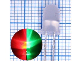 LED FYL-5016EGW1C кр/зел.d=5мм 2н