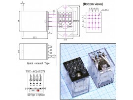 Реле 24VDC TRY-24VDC-S-4C 4C 5A/220VAC