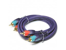Шнур 2RCA/2RCA шт/шт 1м пластик