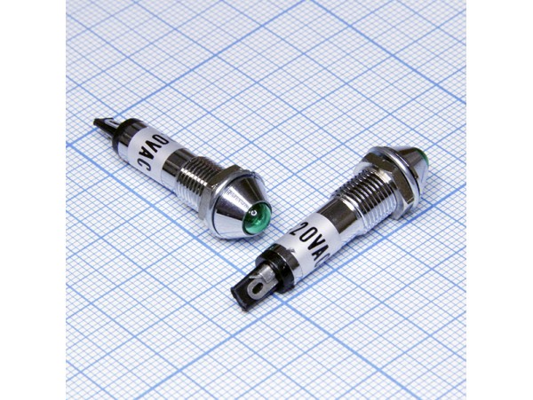 NI-4G 220V Лампа неоновая зеленая