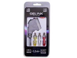 Шнур СК=3RCA DeLink 1,5м пластик