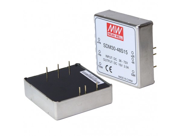SDM30-48S15 (36V-72V DC>+ 15V DC/2A) Преобр. напряжения