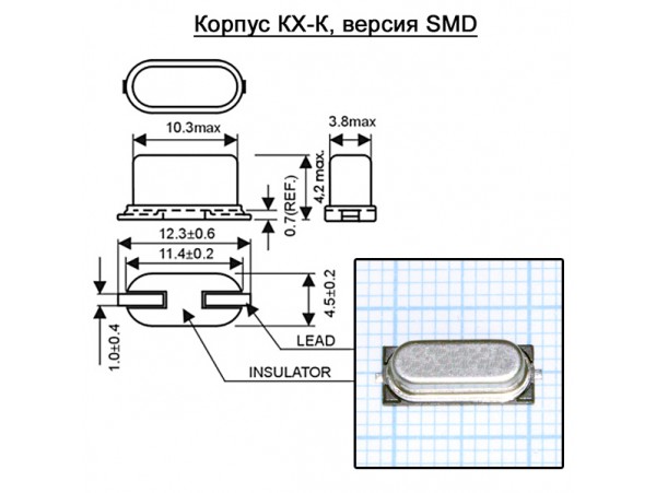 КВАРЦ 24,00 МГц  KX-KT Smd