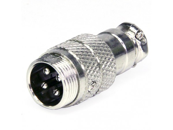 GX16M-4 вилка 4PIN на кабель 16мм