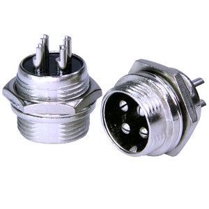 GX16M-4B вилка 4PIN на корпус 16мм