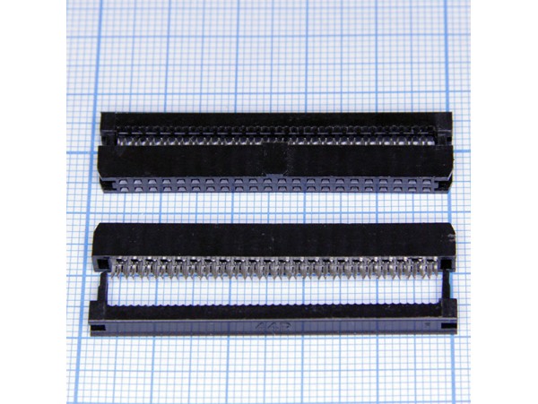 IDC2-44(шаг 2,00мм) розетка 44к.(2х22)на шлейф