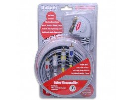 Шнур СК=4RCA DeLink 7,0м пластик