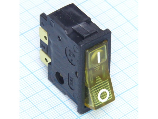 ВК42 250V/16A on-off переключатель желтый