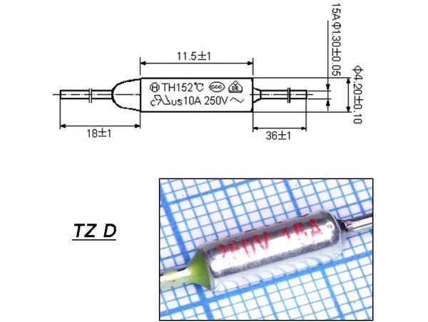 TZ D-216-15A Термопредохранитель