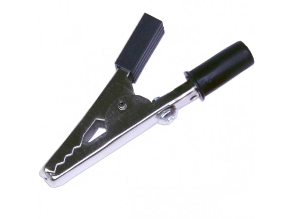 Зажим Крокодил с болтом черный 55мм