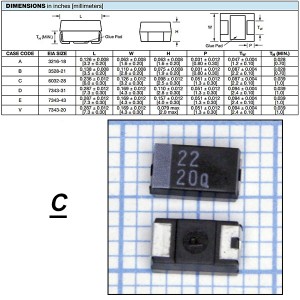 Конд.22/20V тант. C