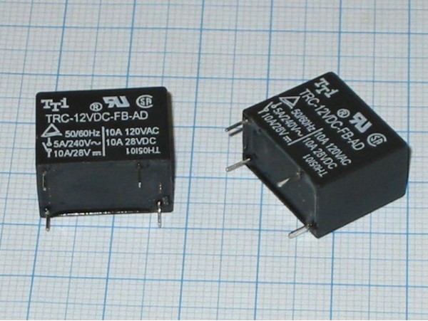 Реле 12VDC TRC-12VDC-FB-AD 1A 10A/240VAC