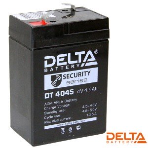 Аккумулятор 4V/4,5Ah DT4045 DELTA 70x47х100